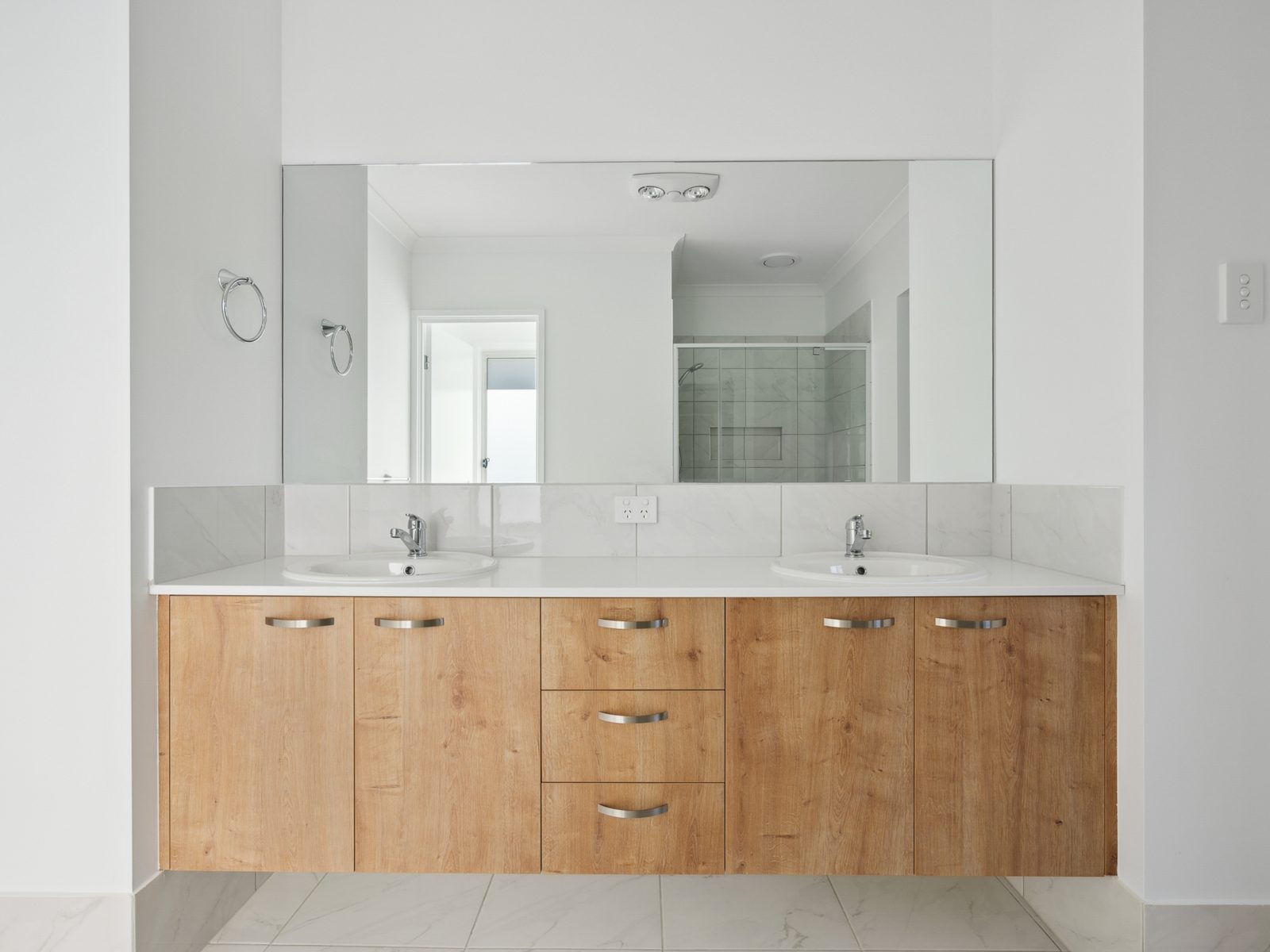 Bathroom with double vanity
